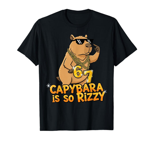 Funny Capybara is So Rizzy Meme 67 T-Shirt