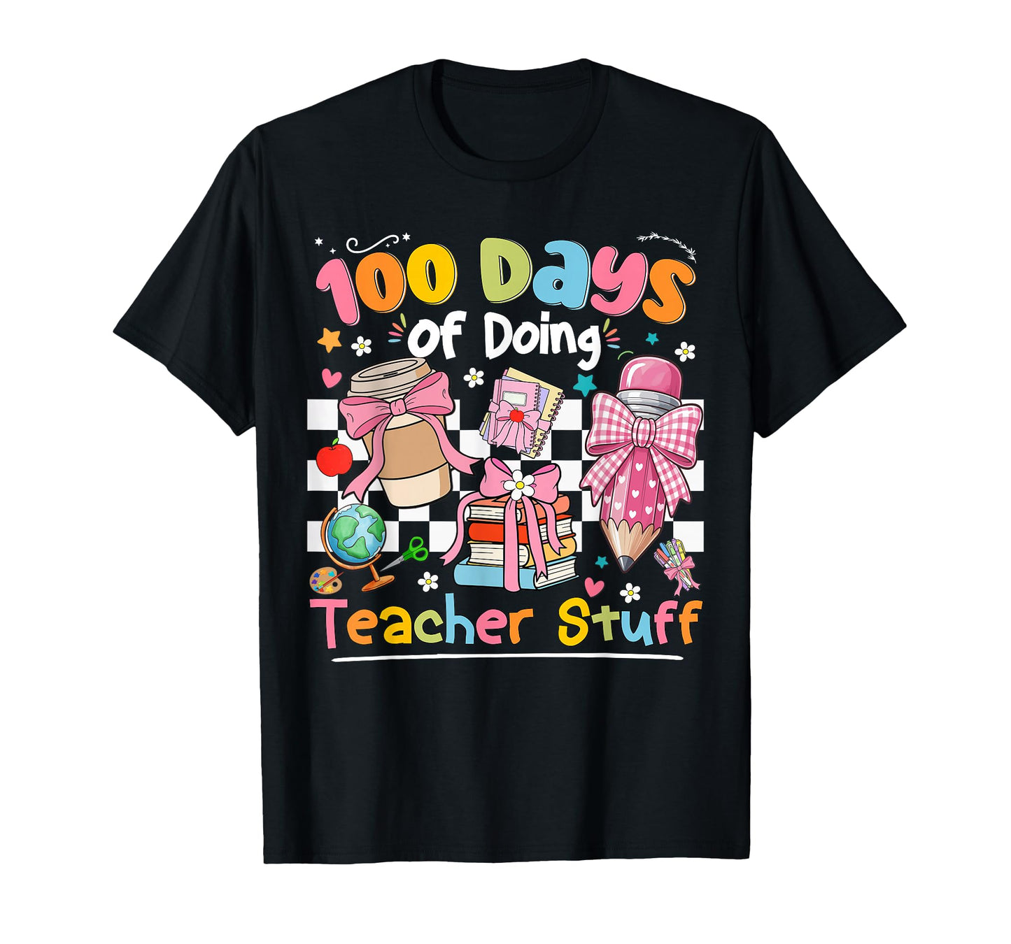 100th Day of School Teacher 100 Days Coffee Books T-Shirt