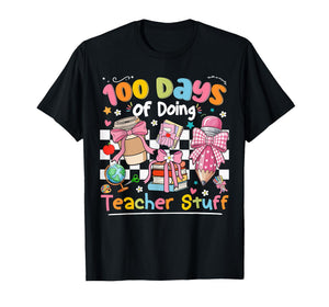 100th Day of School Teacher 100 Days Coffee Books T-Shirt