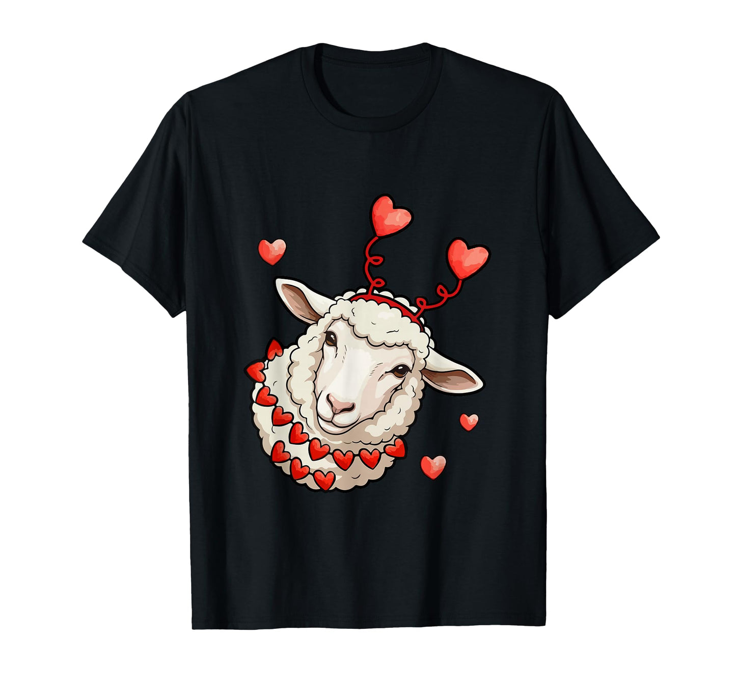 Sheep Face Valentine's Day Matching Farmer Owner Family Kids T-Shirt