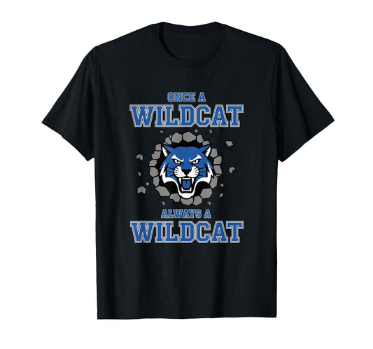 Cat Wildcat School Spirit Once A Wildcat Always A Wildcat T-Shirt