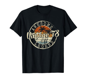Vintage 1978 48yr 48th Birthday Gifts for Men 48 Years Old T-Shirt