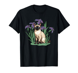 Siamese Cat Flowers Siamese Cat Owner Siamese Cat Lover T-Shirt