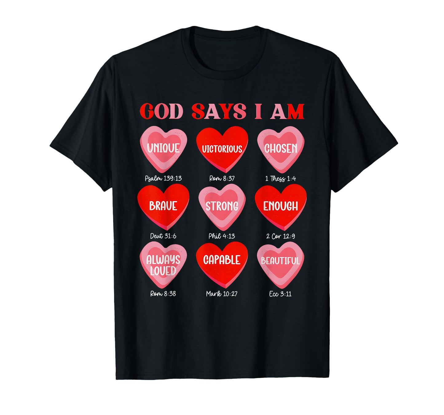 God Say I Am Heart Conversation Christian Bible Verse Jesus T-Shirt