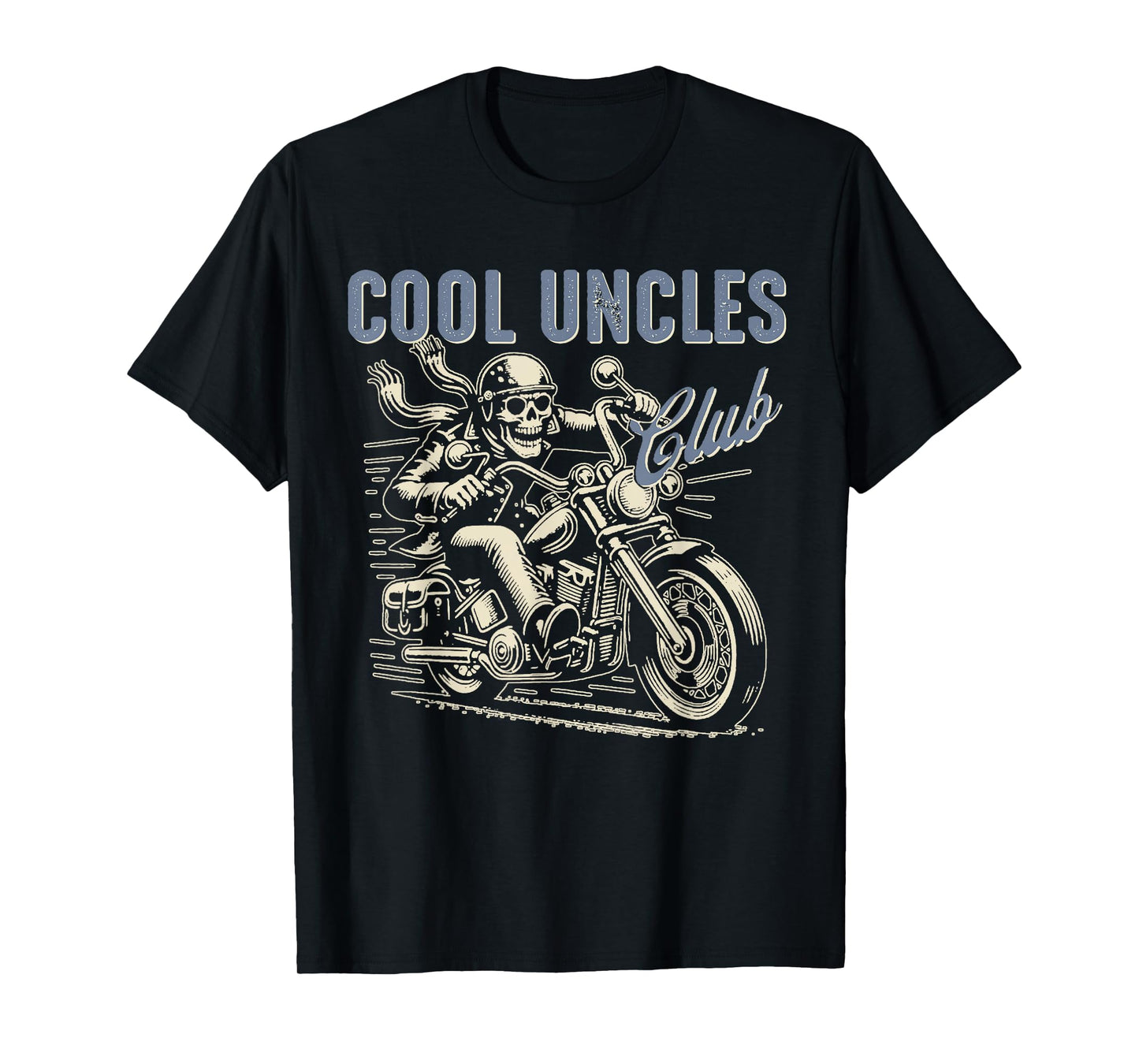 Cool Uncles Club Biker Uncle Retro Uncle Riding Motorcycle T-Shirt