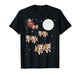 Corgi Dog Xmas Pajama Matching Santa Claus Riding Christmas T-Shirt