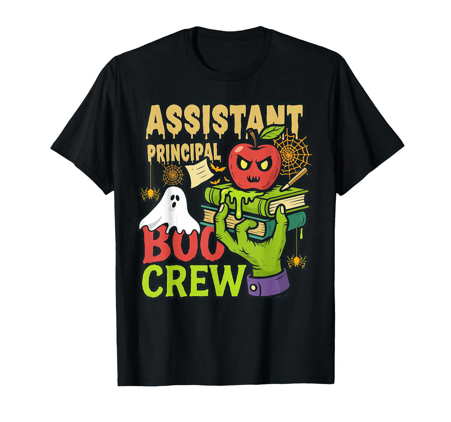 Halloween Assistant Principal Costume Teacher Boo Crew Funny T-Shirt