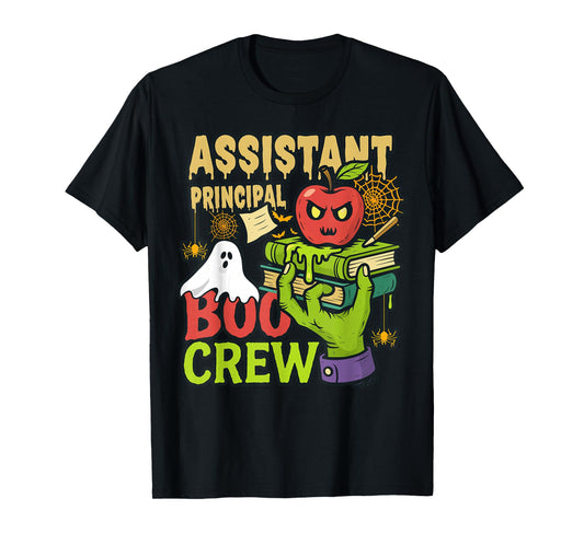Halloween Assistant Principal Costume Teacher Boo Crew Funny T-Shirt