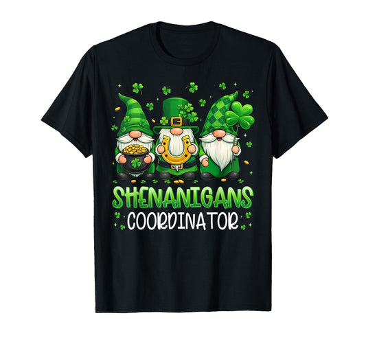 St Patricks Day Shirts Men Women Kids Shamrock Cute Gnomes T-Shirt