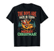 The Boys are Back in Town Christmas Santa & Jesus (on Back) T-Shirt