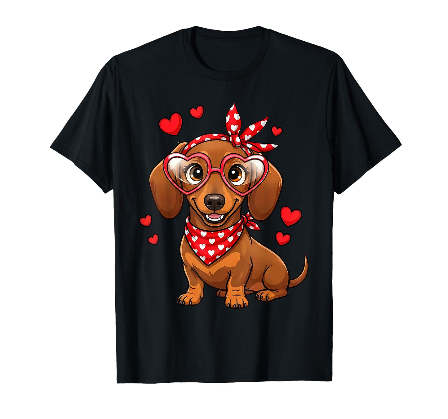 Dachshund Valentines Day Wiener Dog Lover Weenie Heart T-Shirt
