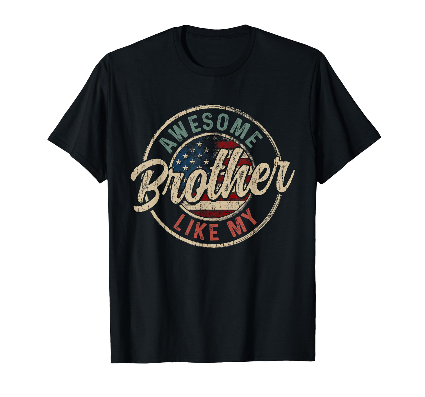 Awesome Like My Brother Vintage Retro Funny Parent T-Shirt