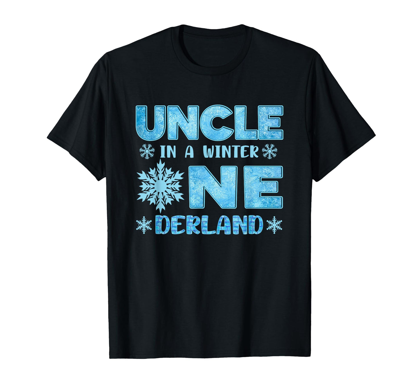 Uncle in A Winter Onederland Bday Girl Sweet Snowflake T-Shirt