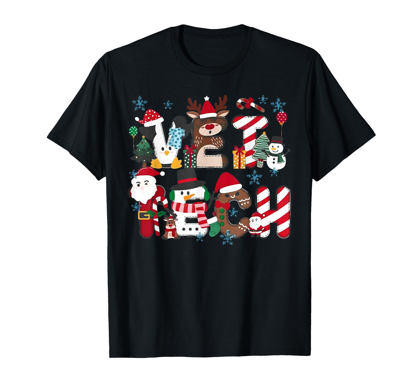 Vet Tech Christmas Veterinary Tech Medicine Veterinarian T-Shirt