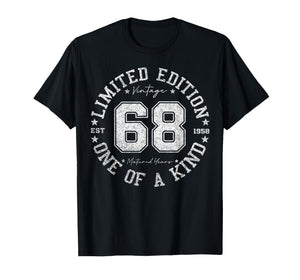 68 Year Old Gifts Vintage 1958 Limited Edition 68th Birthday T-Shirt