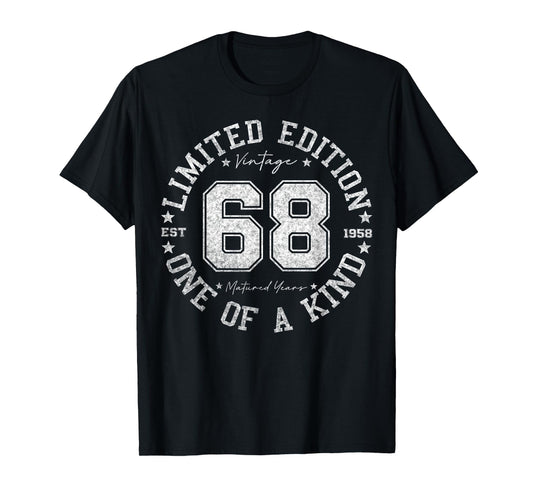 68 Year Old Gifts Vintage 1958 Limited Edition 68th Birthday T-Shirt