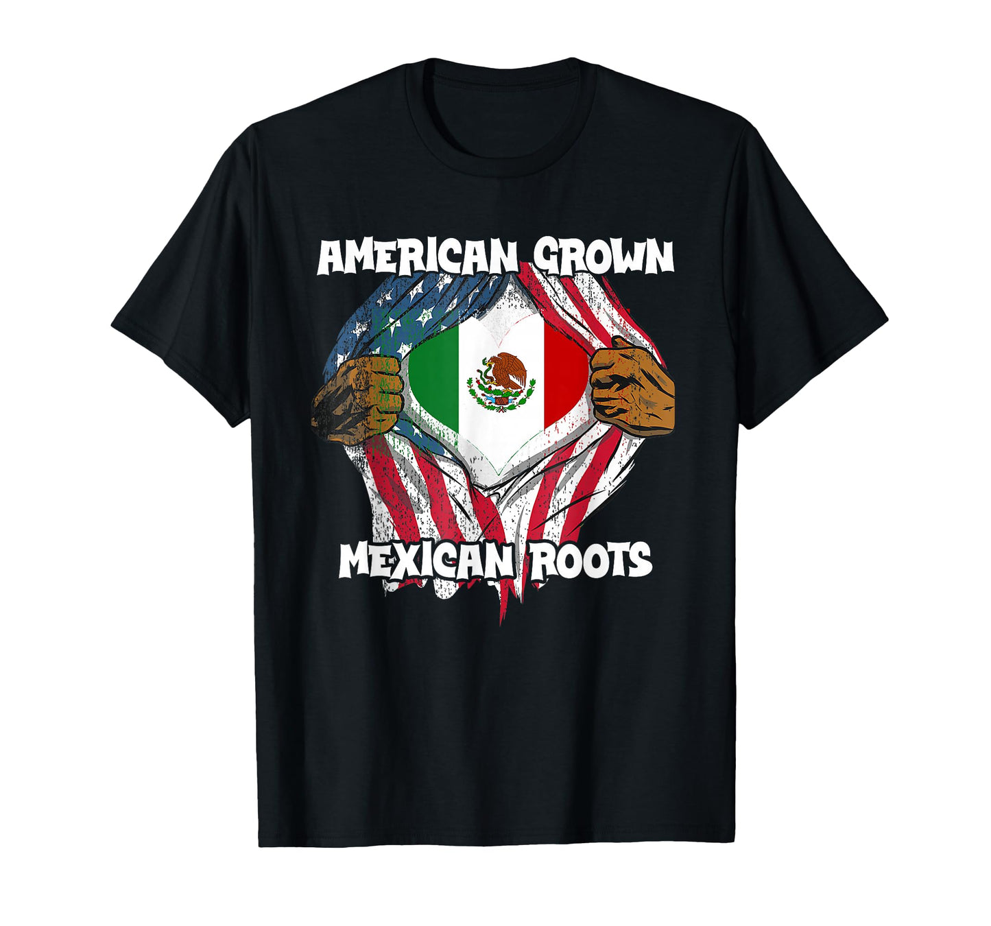 American Grown Mexican Roots Mexico Country Lover Proud Us T-Shirt
