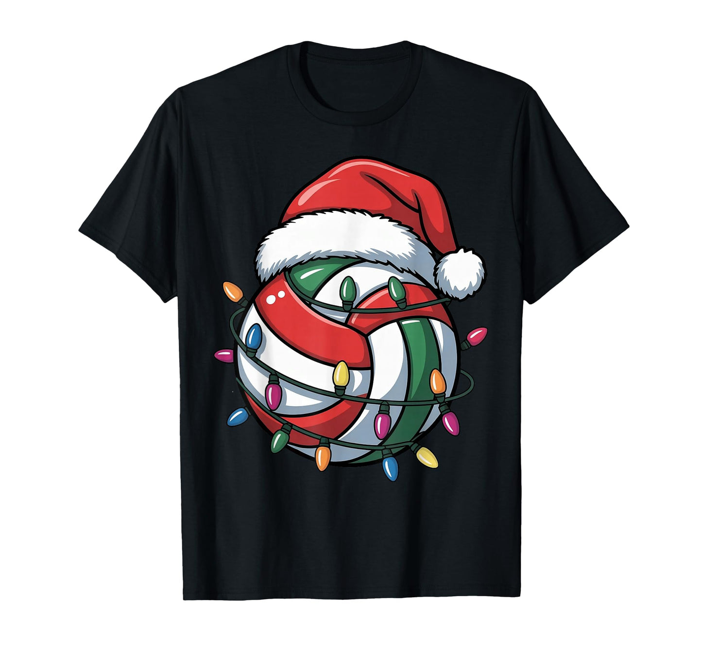 Volleyball Christmas Santa Hat Volleyball Sport Men Boys Kid T-Shirt