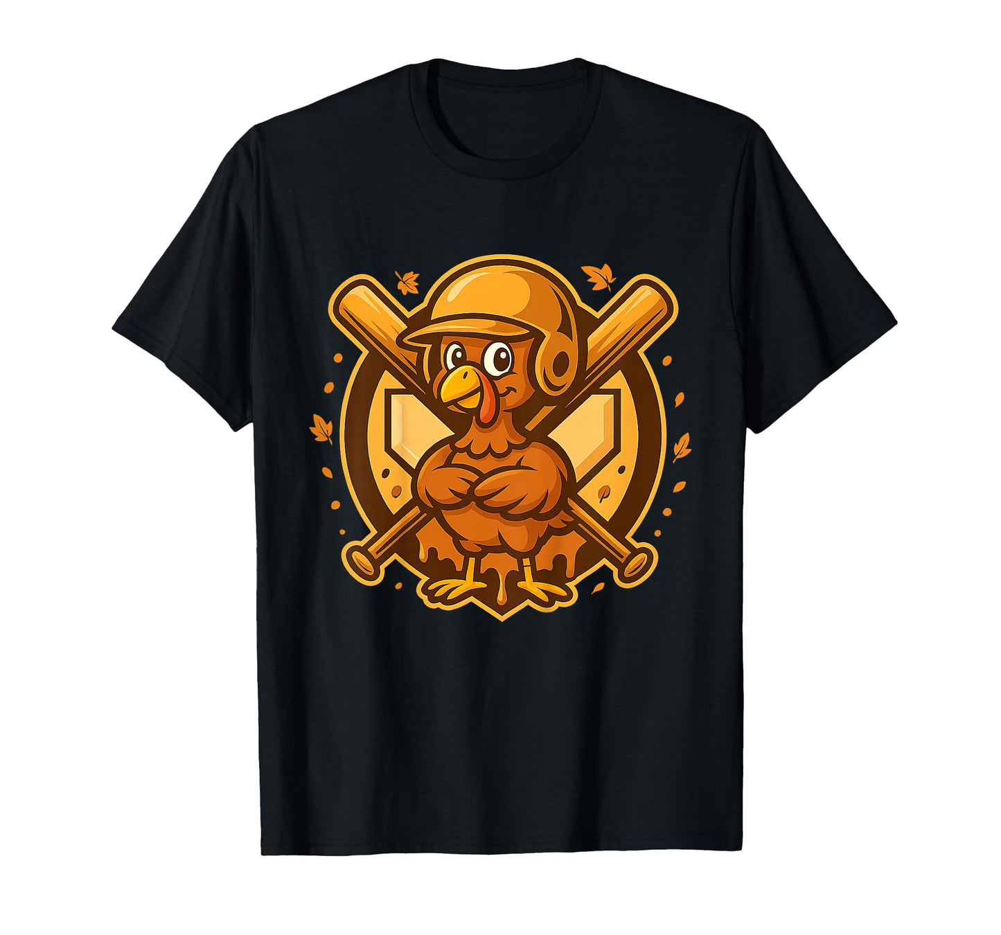 Turkey Baseball Thanksgiving Funny Player Drip Kids Boys T-Shirt