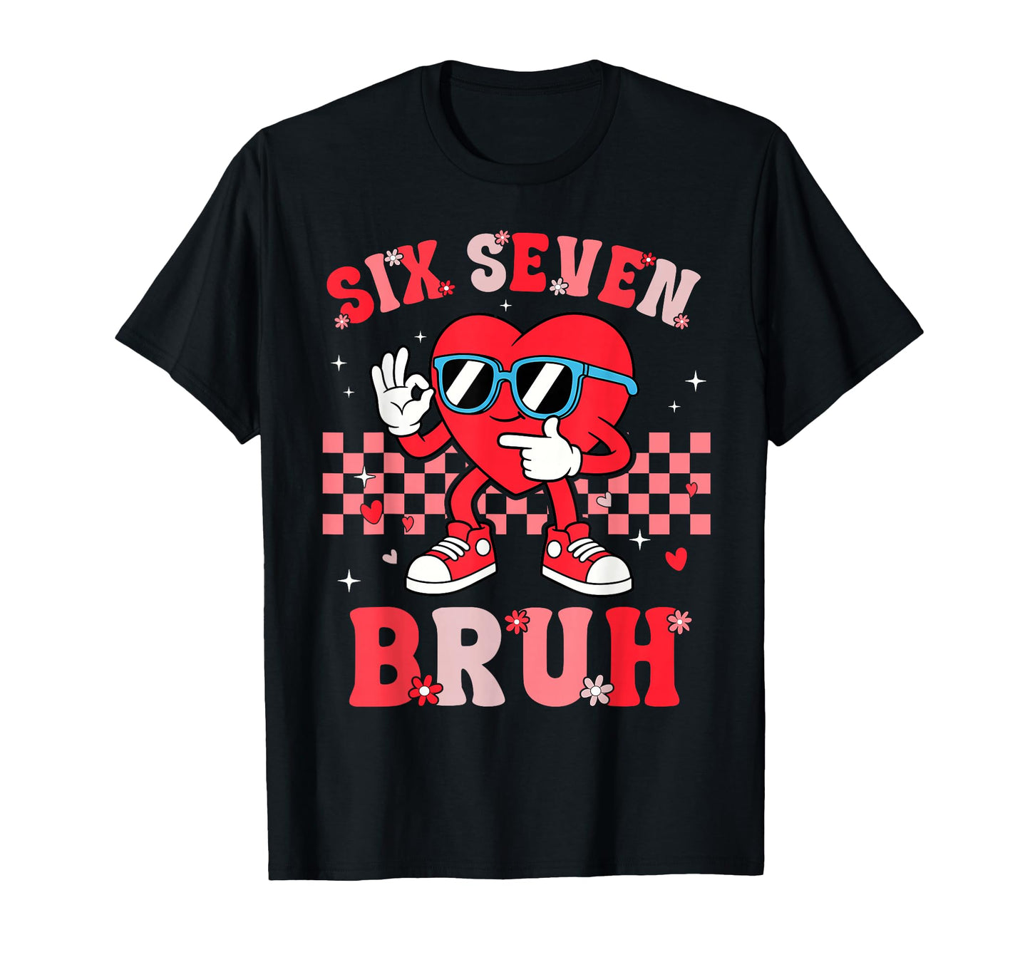 Six Seven 67 Meme Cool Valentine’s for Teens Boys Girls Kids T-Shirt