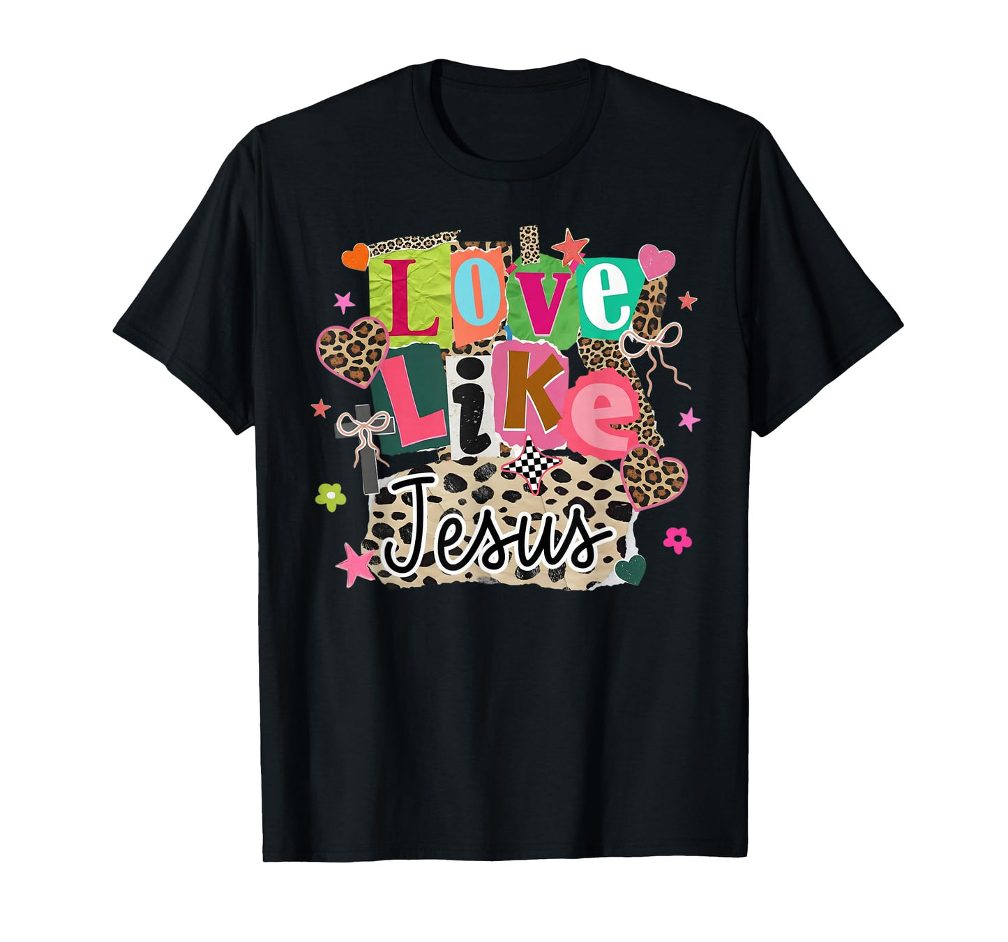 Funny Jesus Christian Heart Valentine Love Like Jesus T-Shirt