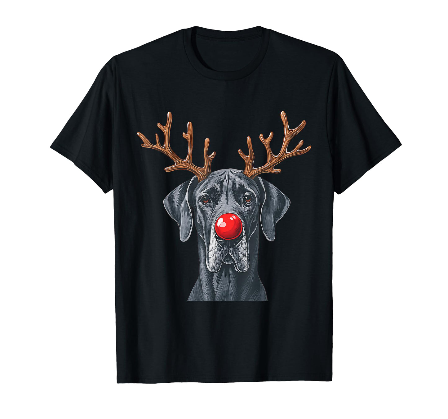 Reindeer Great Dane Christmas Great Dane Dog Mom Dog Lover T-Shirt