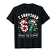 I Survived 67 Days of School Christmas Candy Cane Six Seven T-Shirt