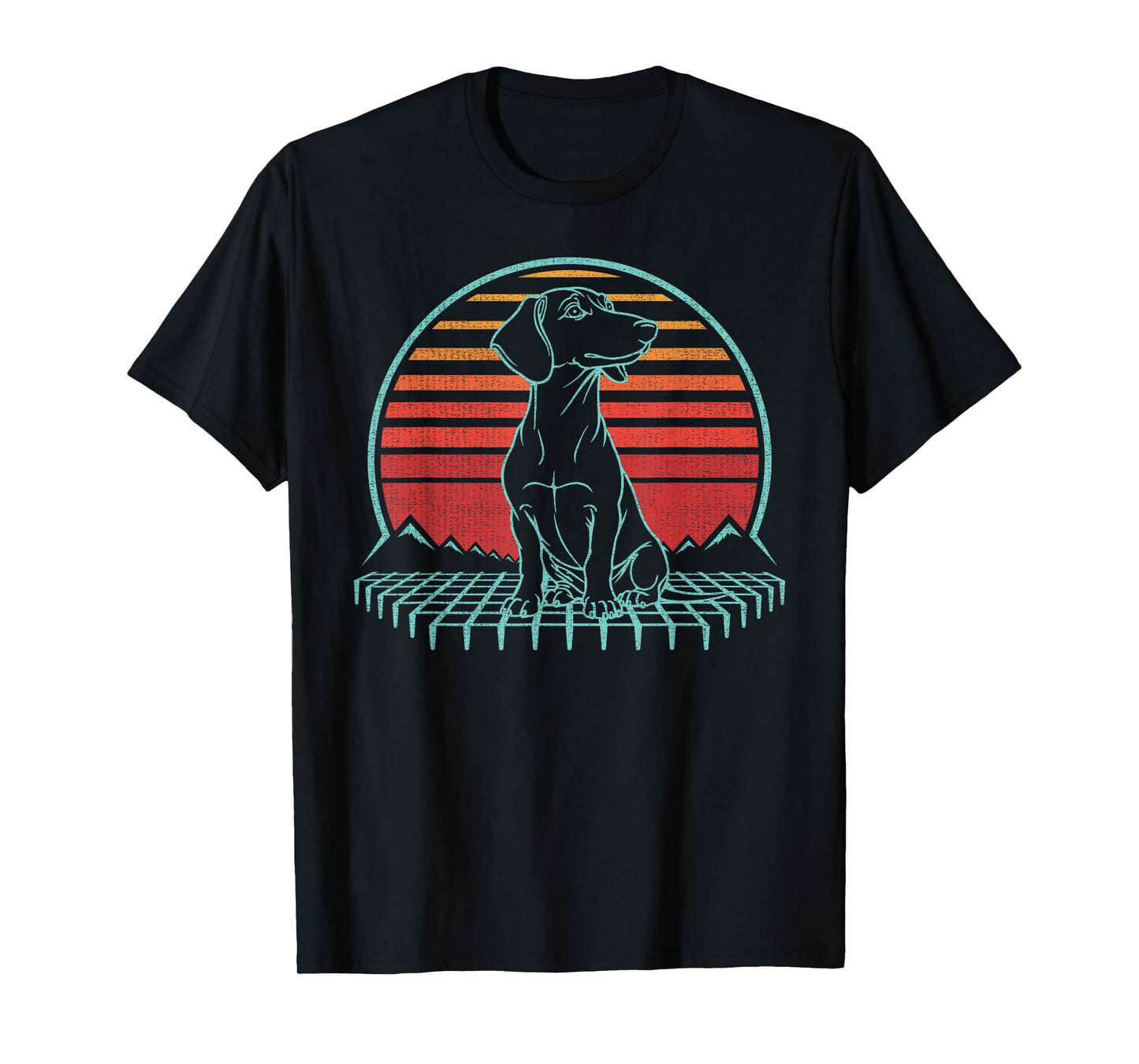 Dachshund Weiner Dog Doxie Retro Vintage 80s T-Shirt
