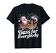 Christmas Santa Bass for Everybody Fishing Holiday Fisherman T-Shirt