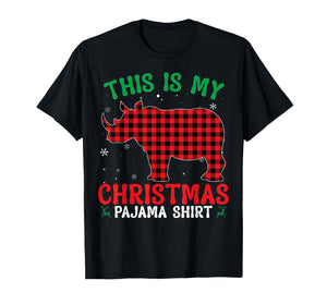 Funny Rhino Christmas PJ Pajama Men Women PJ for Family T-Shirt