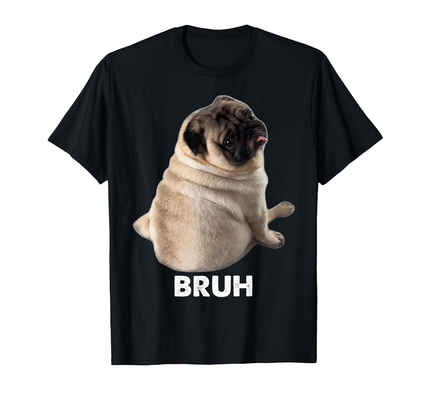Pug says Bruh Pug Meme Adorable Dog Funny Humor Fashion Y2K T-Shirt