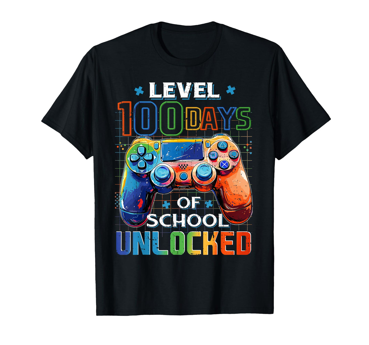 Level 100 Days of School Unlocked Gamer Video Games Boy Kids T-Shirt