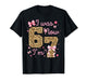 Kids I was 6 Now I'm 7 Leopard Coquette Bow Birthday Girl T-Shirt