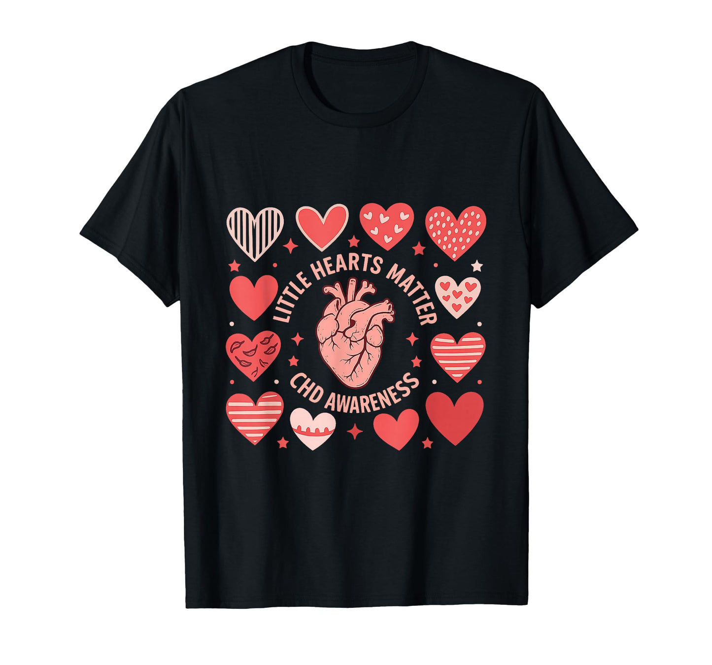 Heart Anatomy Valentine Little Hearts Matter CHD Awareness T-Shirt