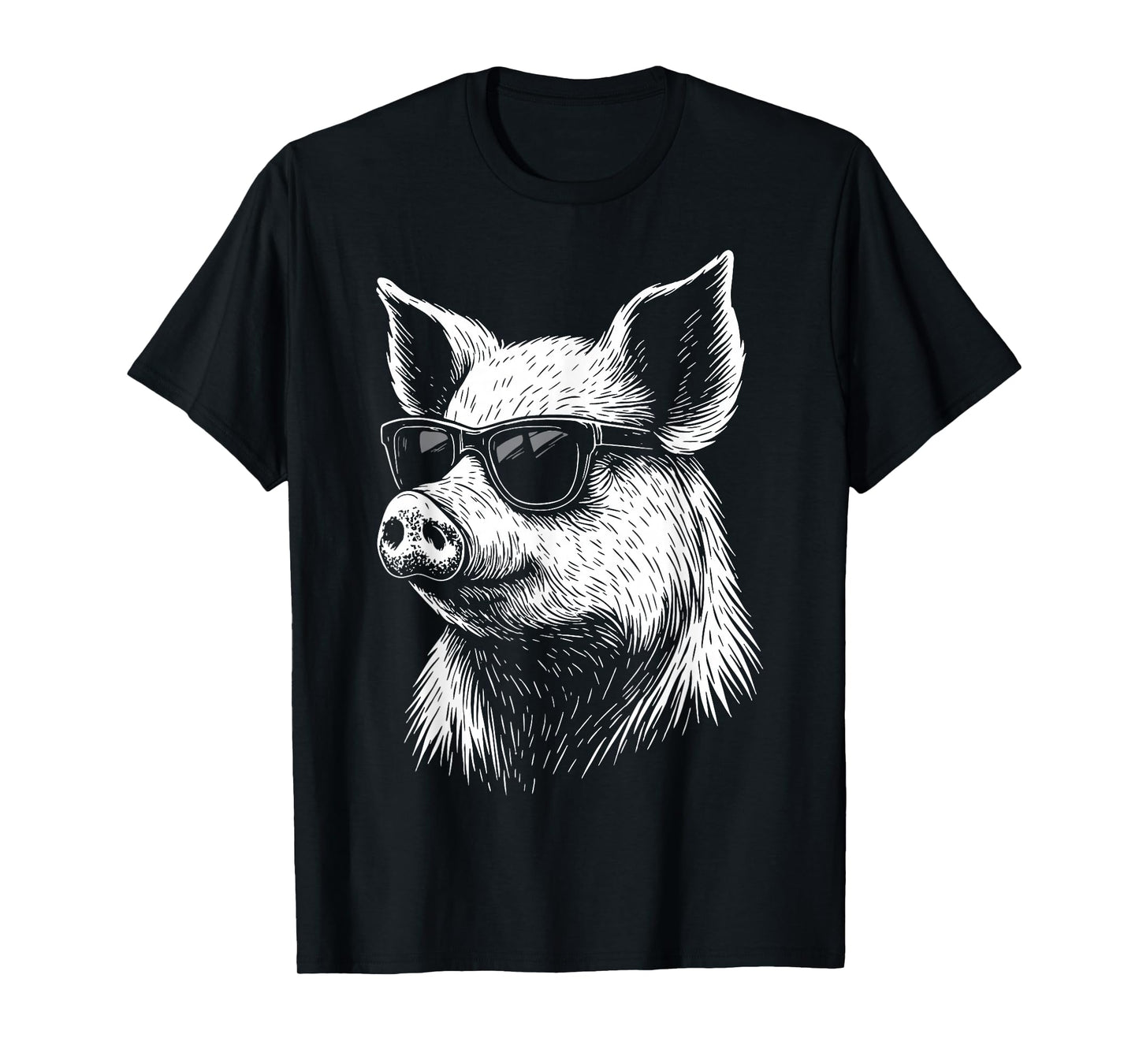 Pig Sunglasses Farmer T-Shirt