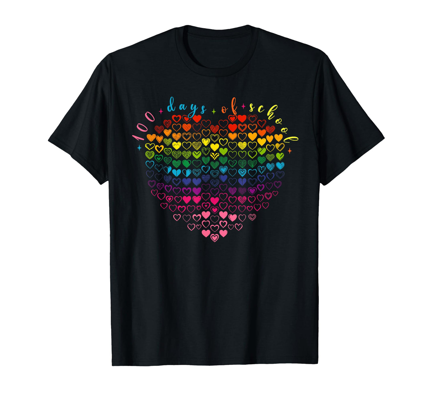 Heart Love 100th Day 100 Days of School Teacher Student T-Shirt