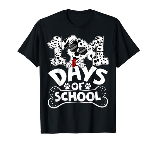 100 Days of School Dalmatian Dog Kids 100 Days Smarter T-Shirt