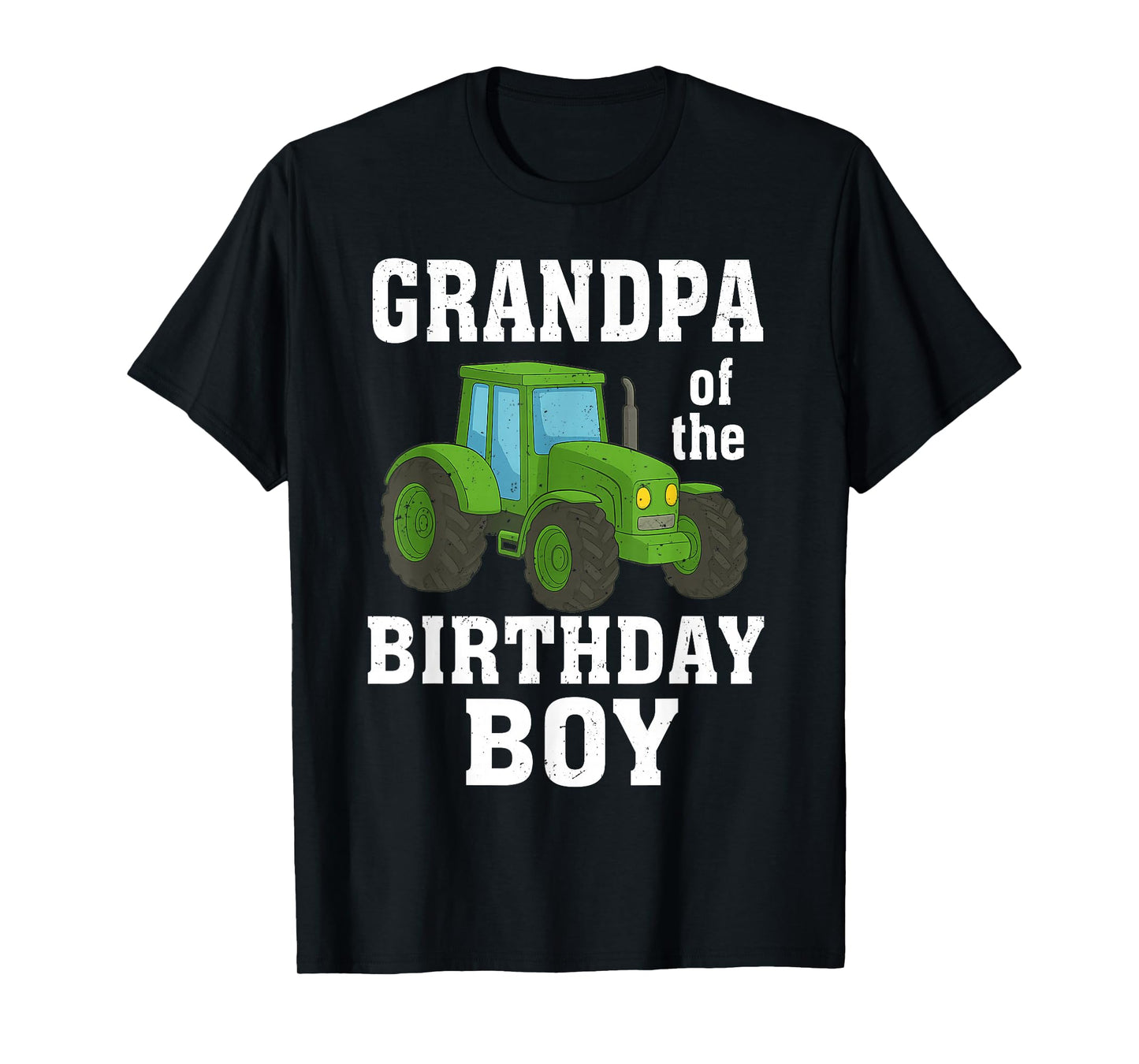 Funny Grandpa of The Birthday Boy Tractor Farm Family T-Shirt