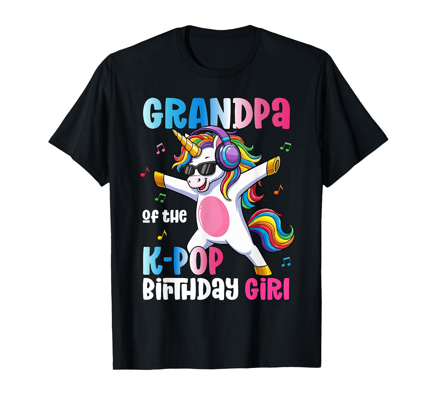 Grandpa of The K-Pop Birthday Princess Birthday Girl T-Shirt