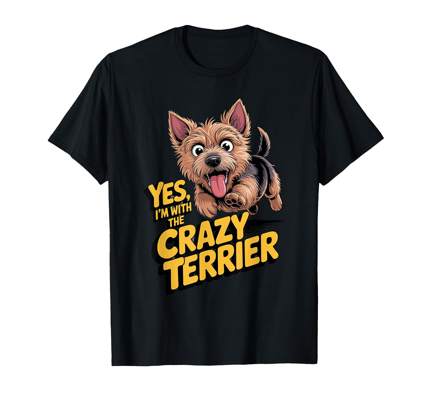 Cartoon Pet Dog Breed I'm with The Crazy Australian Terrier T-Shirt