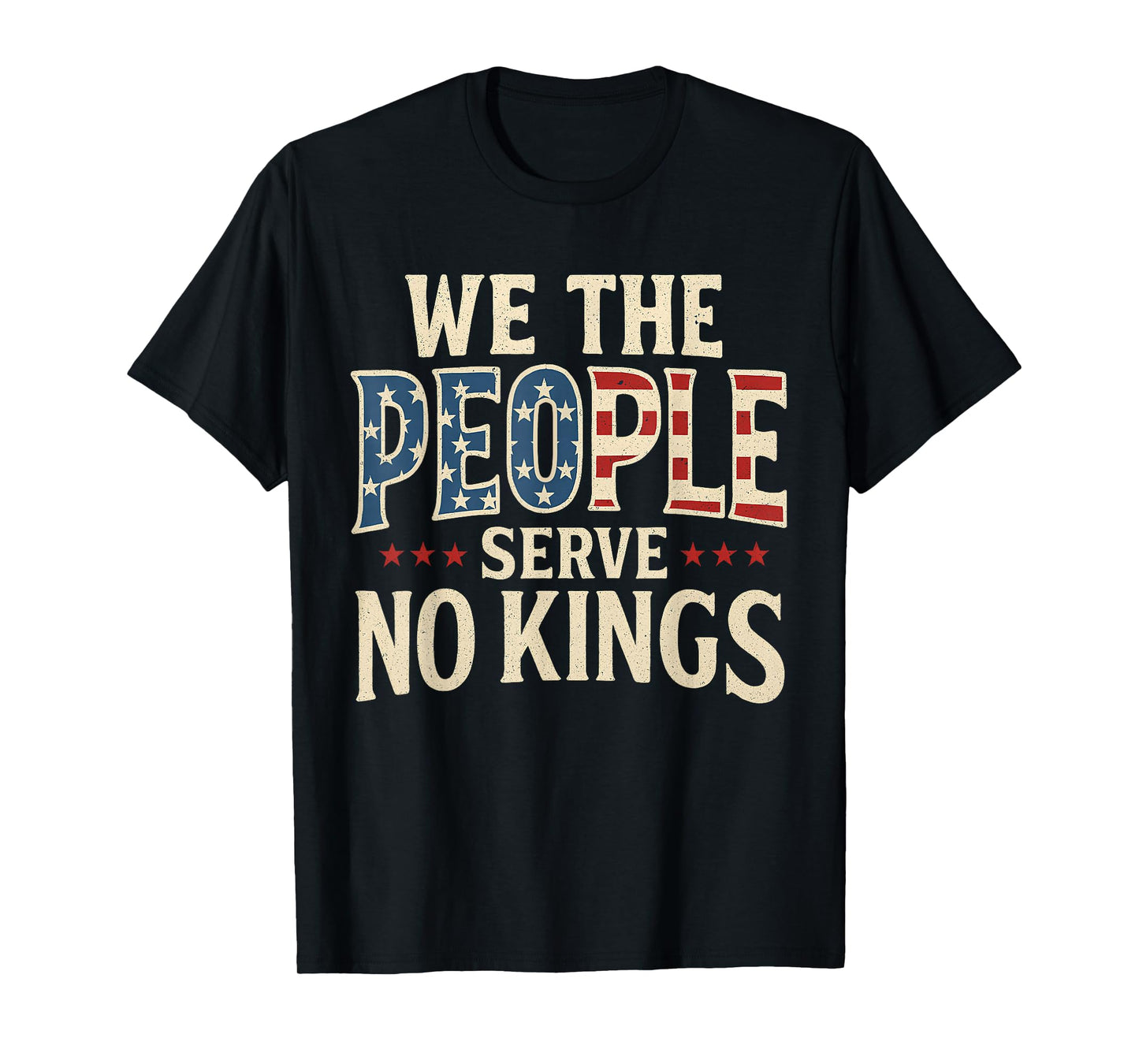 No Kings Retro Patriotic Men Women T-Shirt