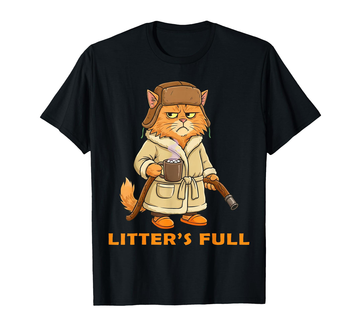 Funny Christmas Cat Litter Full Men Women Meme Xmas T-Shirt