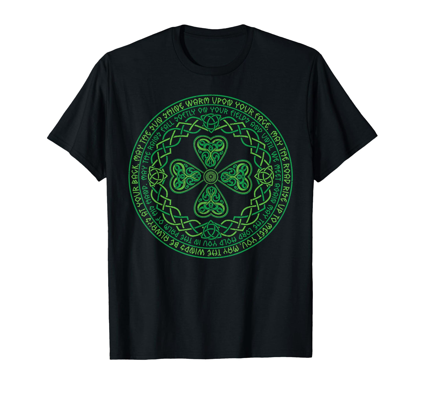 Celtic Knot Irish Blessing 4 Leaf Clover Ireland St Patricks T-Shirt