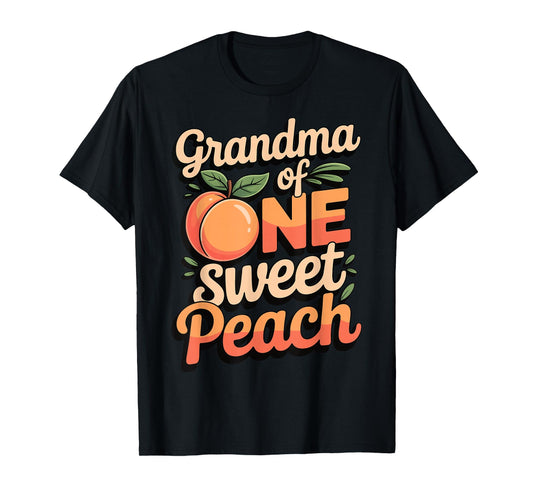 Grandma of One Sweet Peach Family Matching T-Shirt
