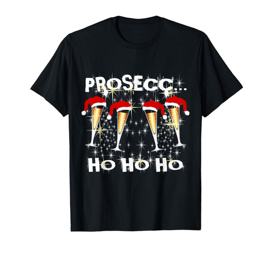 Partner Fun Outfit Nikolaus Xmas Ugly Santa Prosecco Ho Ho T-Shirt