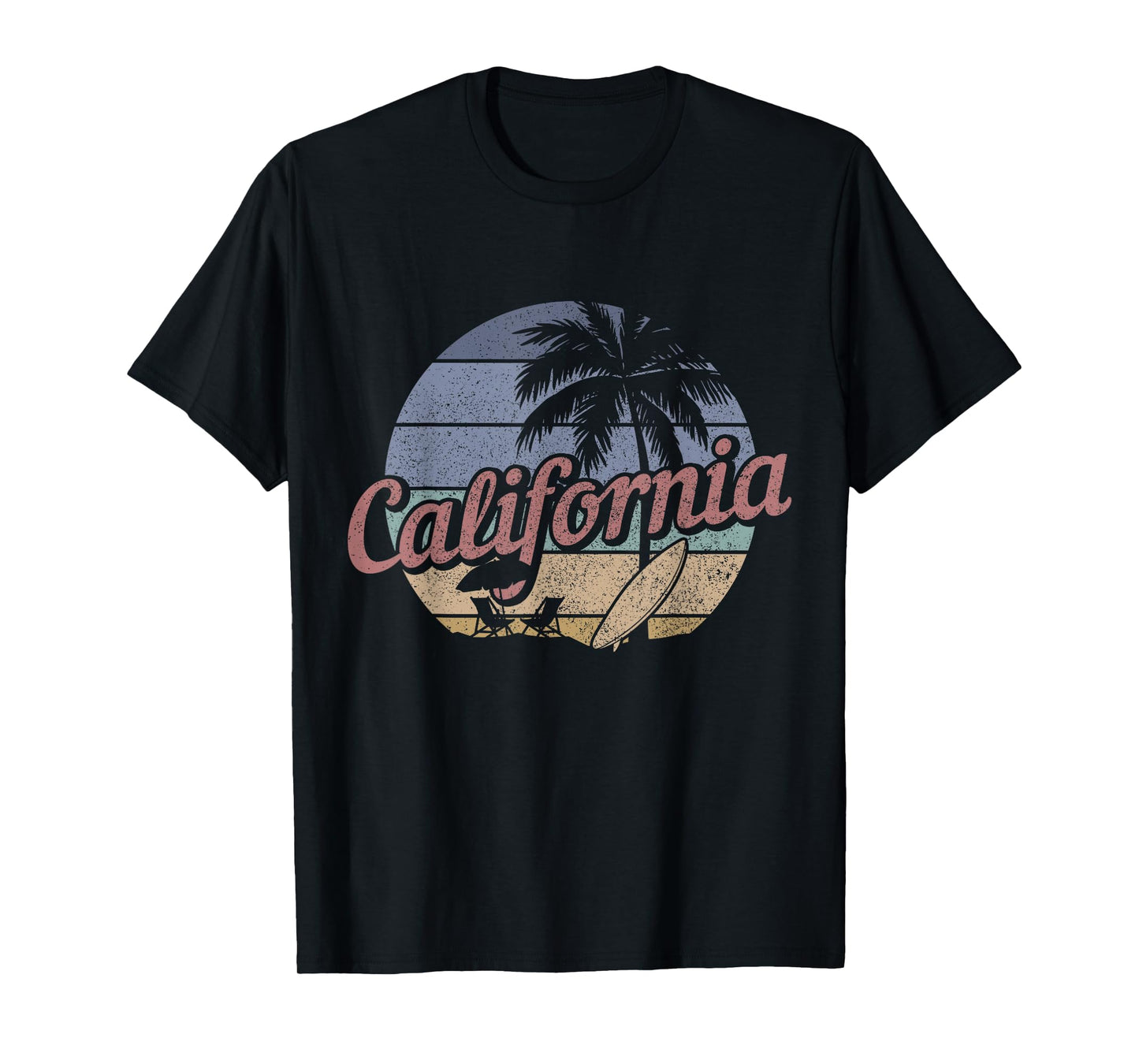 California Surf Vintage Souvenir Cali Beach Surfer T-Shirt