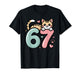 Funny Cat 67 Meme Six Seven Cute Gen Alpha T-Shirt