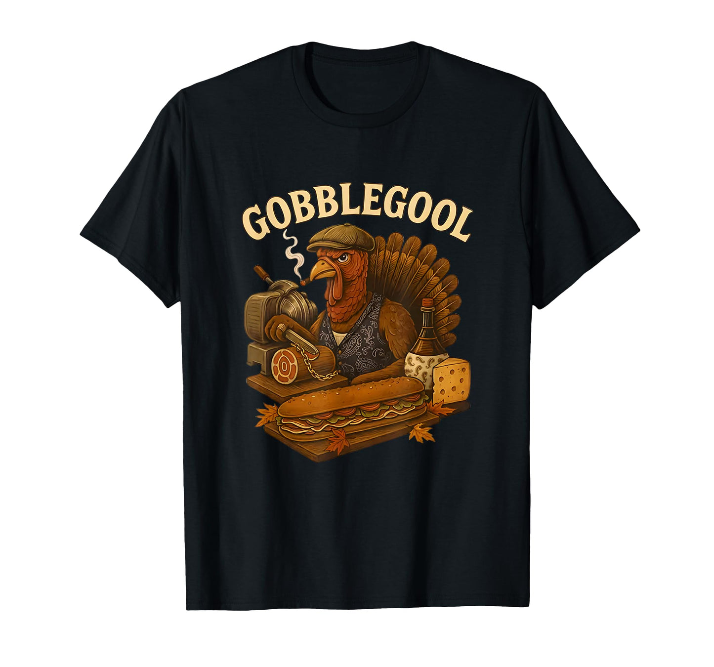 Turkey Gabagool Gobblegool Funny Italian Food T-Shirt