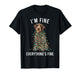 German Wirehaired Pointer I'm Fine Everything is Fine T-Shirt