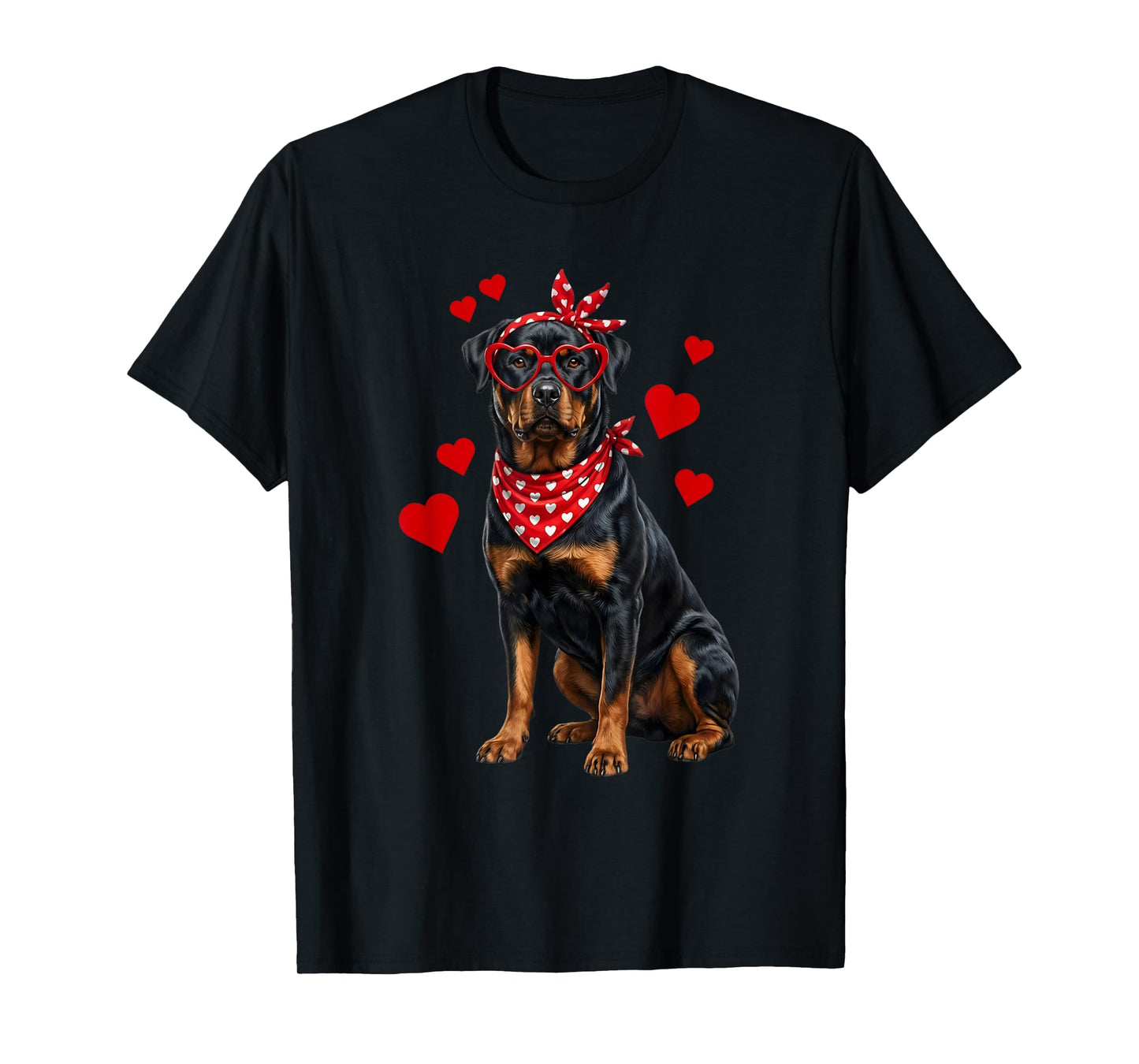 Rottweiler Valentines Day Dog Lover Heart T-Shirt